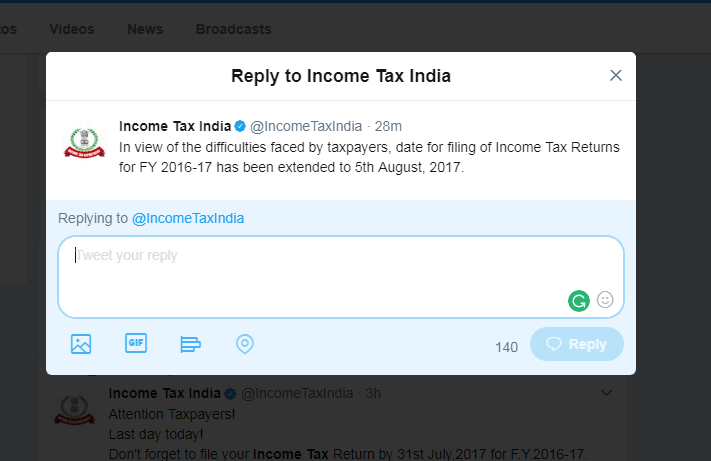 Income Tax Date